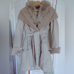 Fur collar jacket from Italy